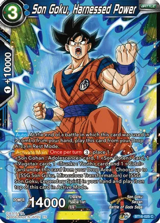 Son Goku, Harnessed Power (BT16-025) [Realm of the Gods] | Mindsight Gaming