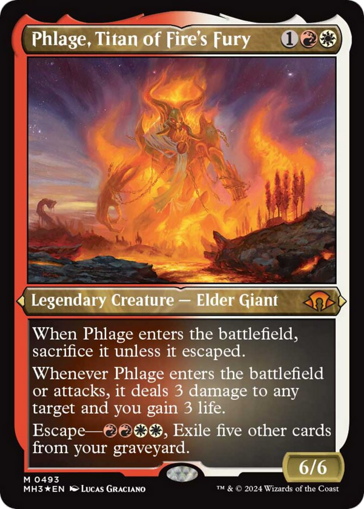 Phlage, Titan of Fire's Fury (Foil Etched) [Modern Horizons 3] | Mindsight Gaming