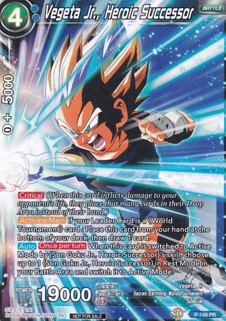 Vegeta Jr., Heroic Successor (Power Booster) (P-148) [Promotion Cards] | Mindsight Gaming