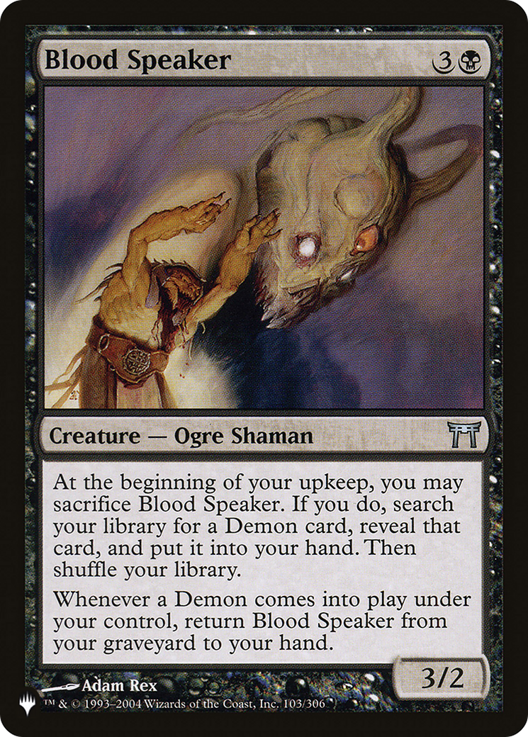 Blood Speaker [The List Reprints] | Mindsight Gaming