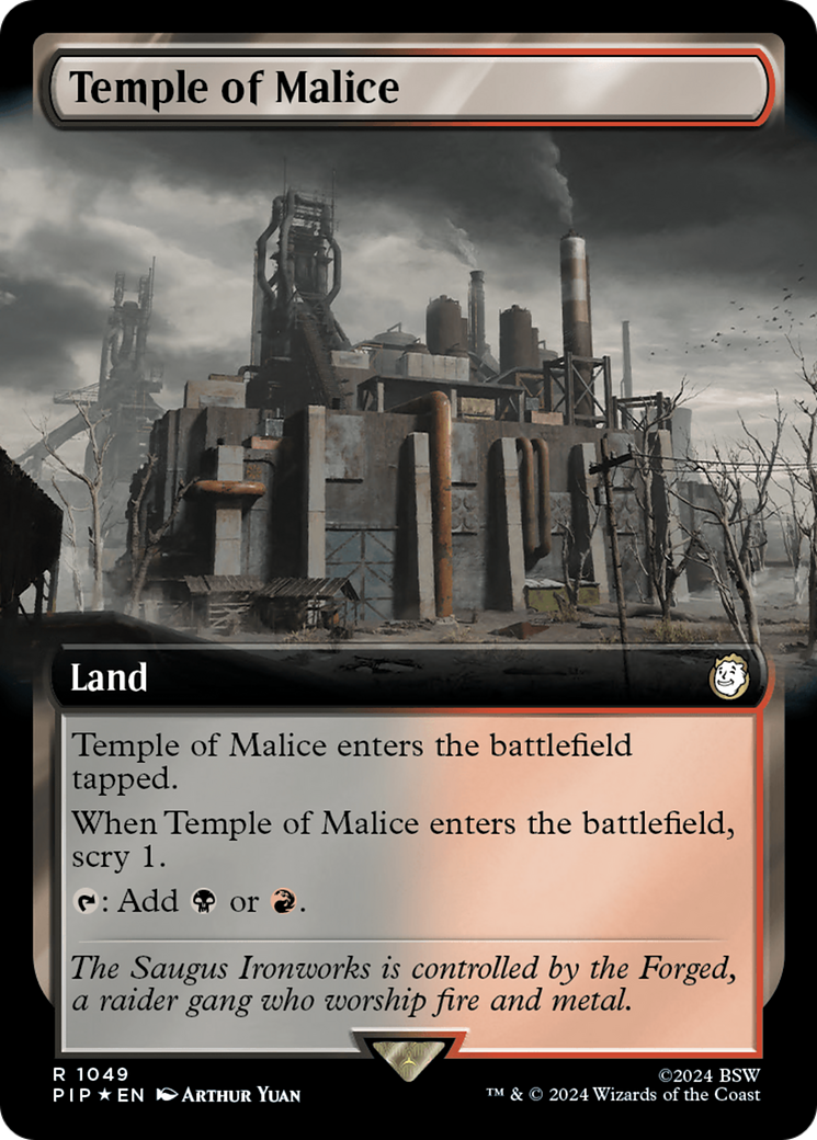 Temple of Malice (Extended Art) (Surge Foil) [Fallout] | Mindsight Gaming