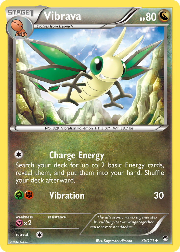 Vibrava (75/111) [XY: Furious Fists] | Mindsight Gaming