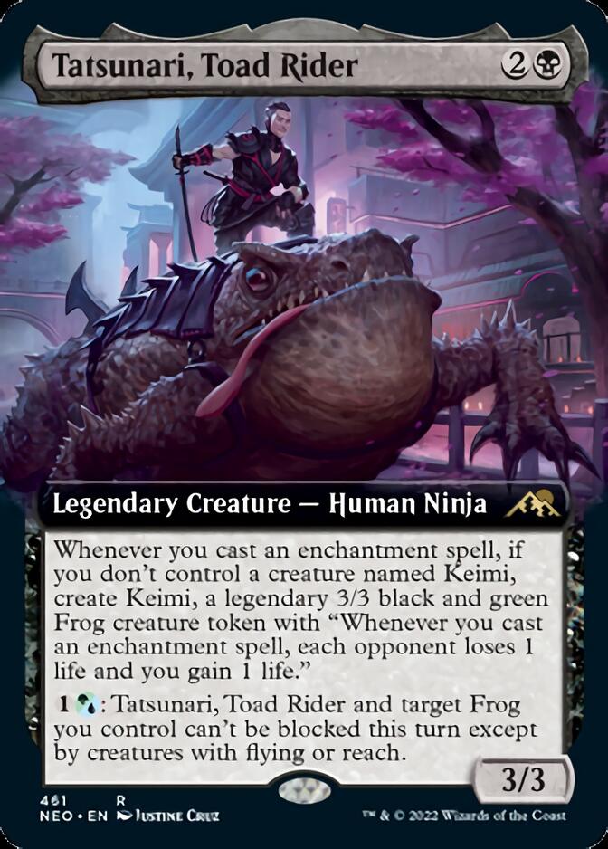 Tatsunari, Toad Rider (Extended Art) [Kamigawa: Neon Dynasty] | Mindsight Gaming