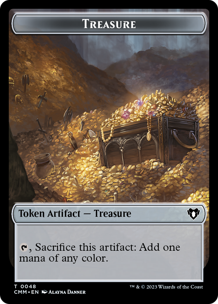 Treasure // Cat (0005) Double-Sided Token [Commander Masters Tokens] | Mindsight Gaming