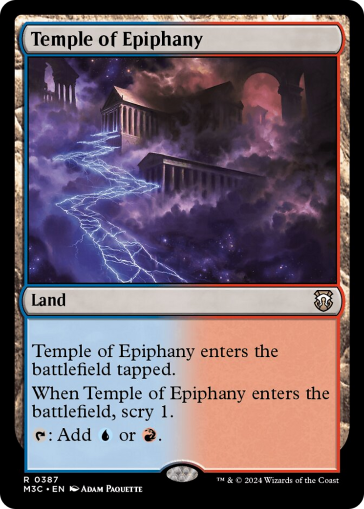 Temple of Epiphany (Ripple Foil) [Modern Horizons 3 Commander] | Mindsight Gaming