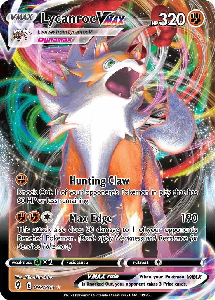 Lycanroc VMAX (092/203) [Sword & Shield: Evolving Skies] | Mindsight Gaming