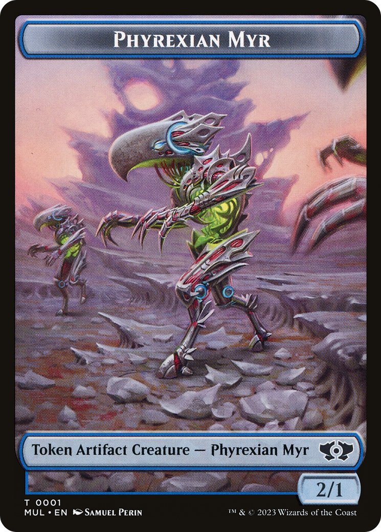 Phyrexian Myr // Dinosaur Double-Sided Token [March of the Machine Tokens] | Mindsight Gaming