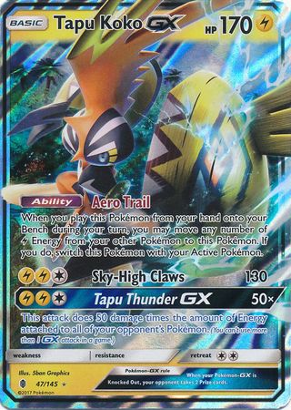 Tapu Koko GX (47/145) (Jumbo Card) [Sun & Moon: Guardians Rising] | Mindsight Gaming