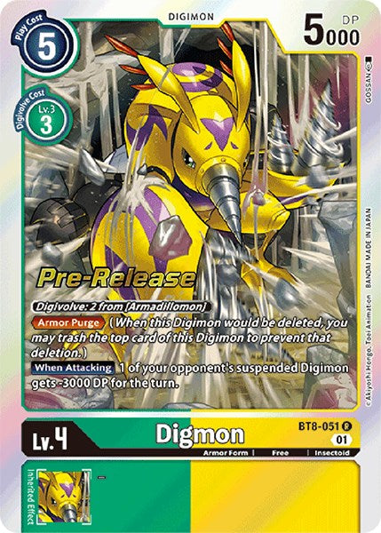 Digmon [BT8-051] [New Awakening Pre-Release Cards] | Mindsight Gaming