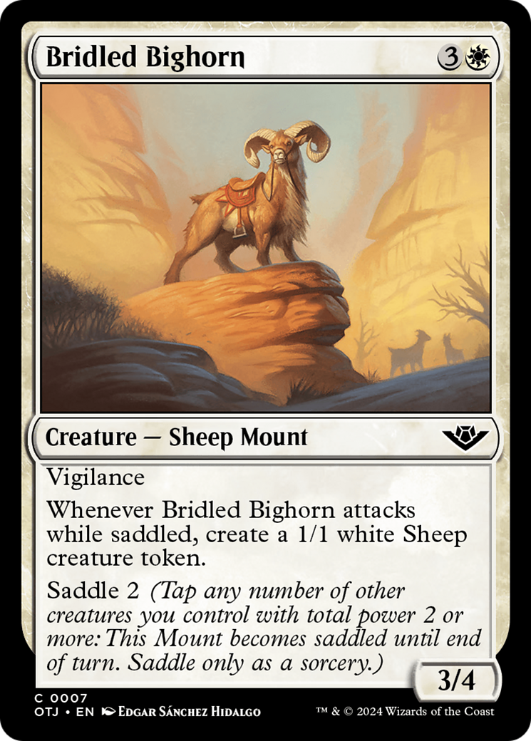 Bridled Bighorn [Outlaws of Thunder Junction] | Mindsight Gaming