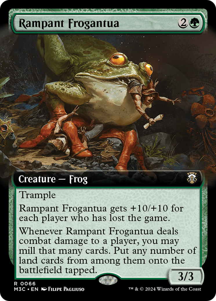 Rampant Frogantua (Extended Art) (Ripple Foil) [Modern Horizons 3 Commander] | Mindsight Gaming