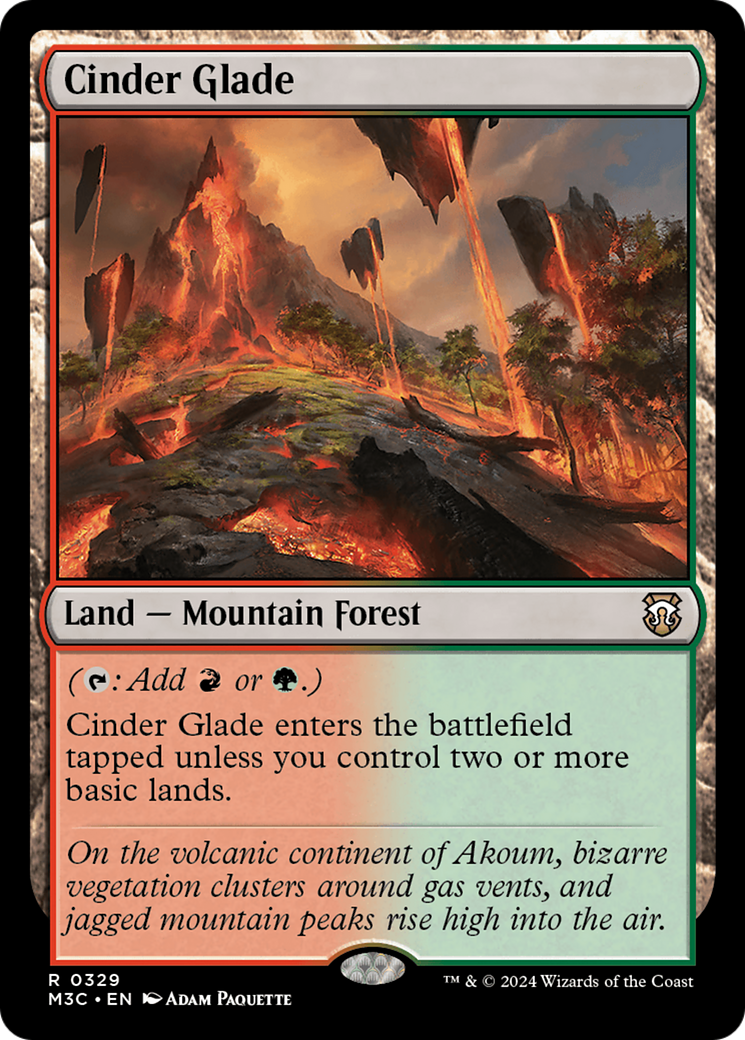 Cinder Glade (Ripple Foil) [Modern Horizons 3 Commander] | Mindsight Gaming