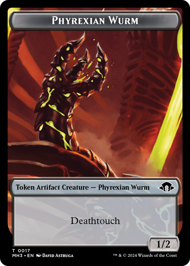 Phyrexian Wurm Token (0017) [Modern Horizons 3 Tokens] | Mindsight Gaming