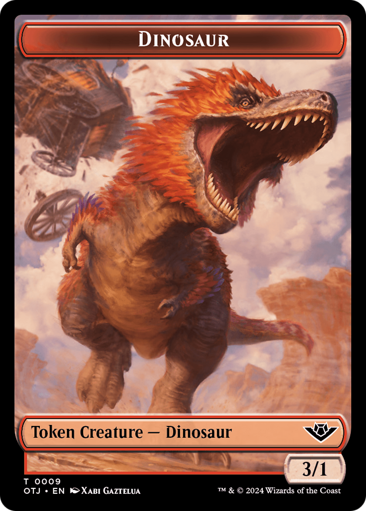 Dinosaur Token [Outlaws of Thunder Junction Tokens] | Mindsight Gaming