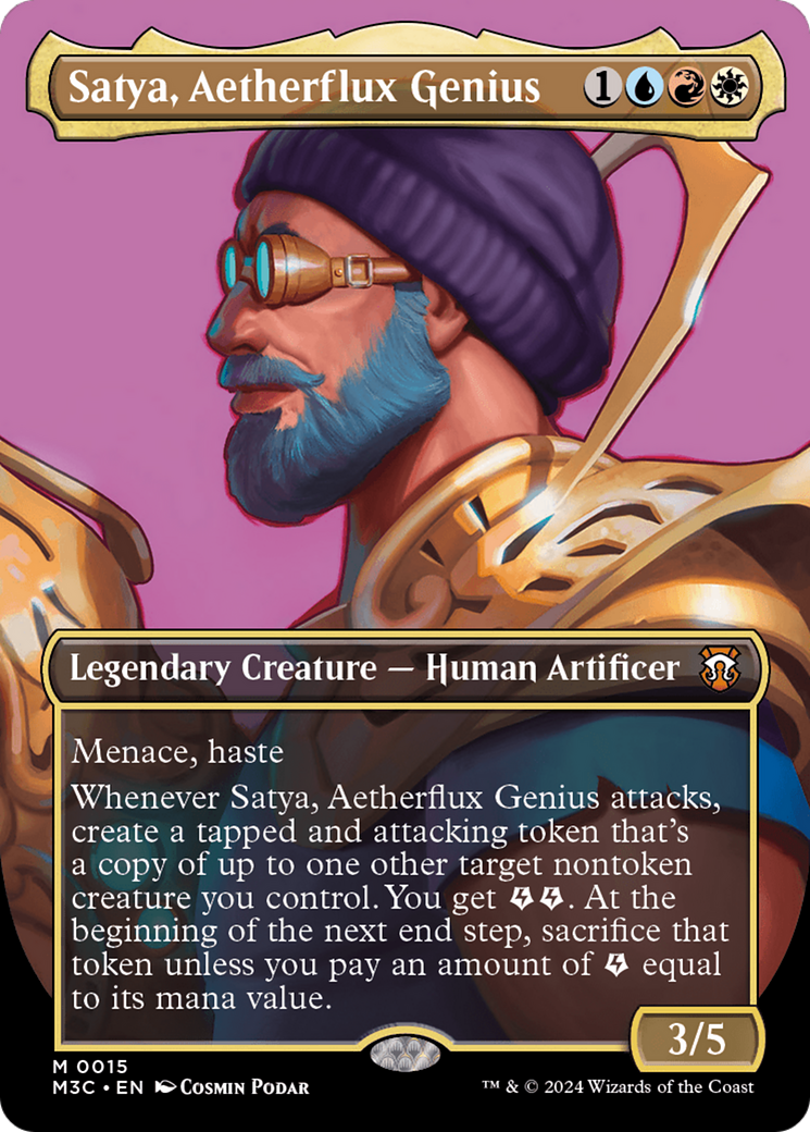 Satya, Aetherflux Genius (Borderless) [Modern Horizons 3 Commander] | Mindsight Gaming