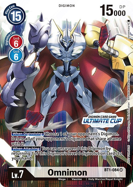 Omnimon [BT1-084] (April Ultimate Cup 2022) [Release Special Booster Promos] | Mindsight Gaming