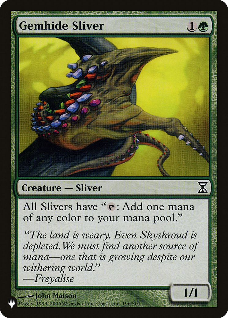 Gemhide Sliver [The List Reprints] | Mindsight Gaming