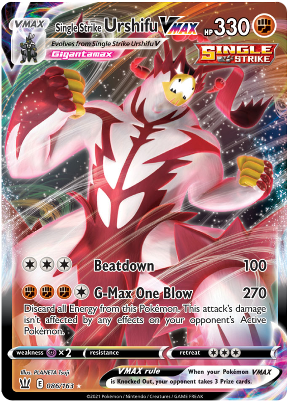 Single Strike Urshifu VMAX (086/163) (Jumbo Card) [Sword & Shield: Battle Styles] | Mindsight Gaming