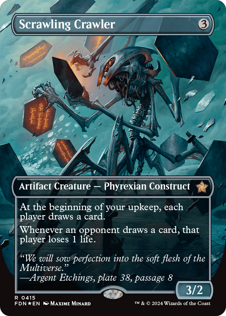 Scrawling Crawler (Borderless) (Mana Foil) [Foundations] | Mindsight Gaming