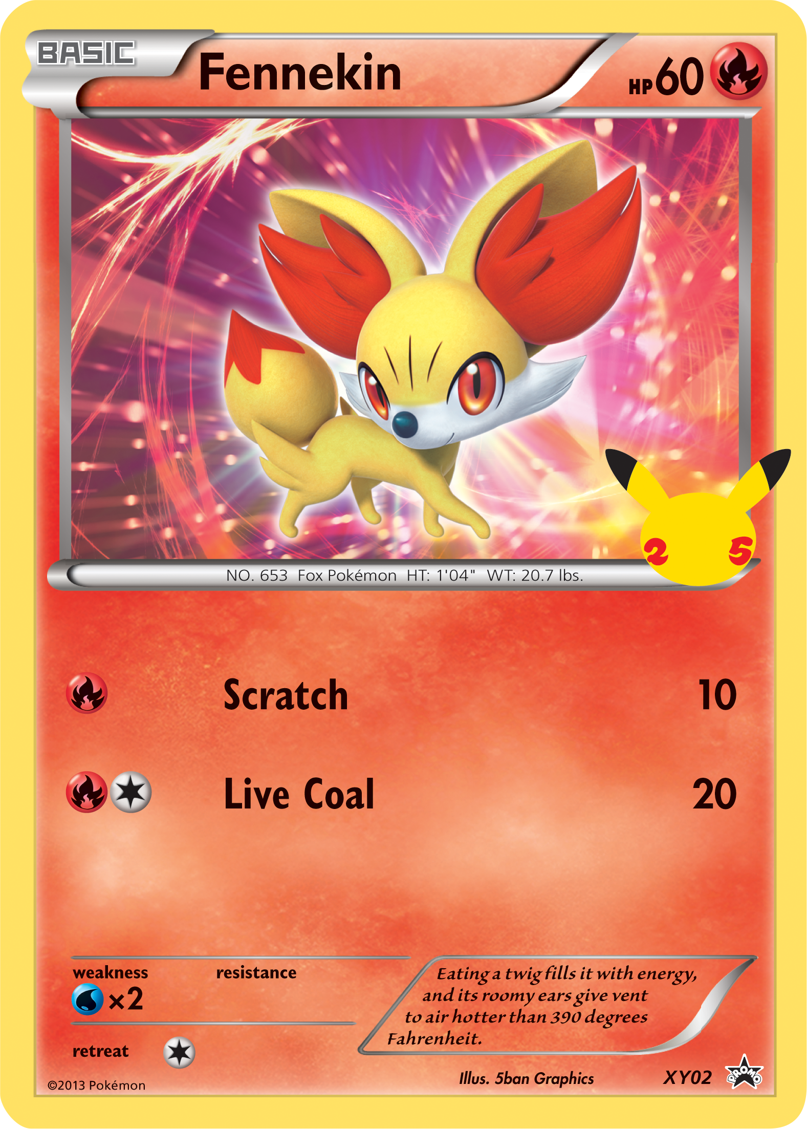 Fennekin (XY02) (Jumbo Card) [First Partner Pack] | Mindsight Gaming