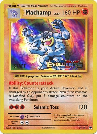 Machamp (59/108) (XY Evolutions Staff Prerelease) [XY: Black Star Promos] | Mindsight Gaming