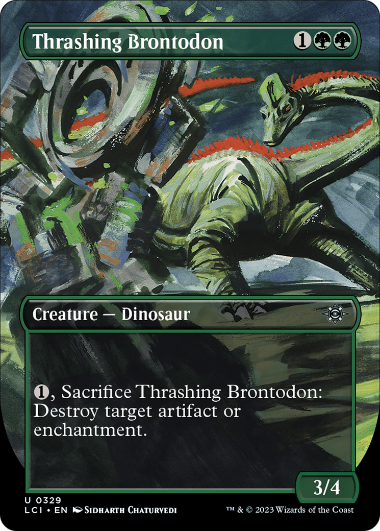 Thrashing Brontodon (Borderless) [The Lost Caverns of Ixalan] | Mindsight Gaming