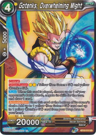 Gotenks, Overwhelming Might (BT10-111) [Rise of the Unison Warrior 2nd Edition] | Mindsight Gaming