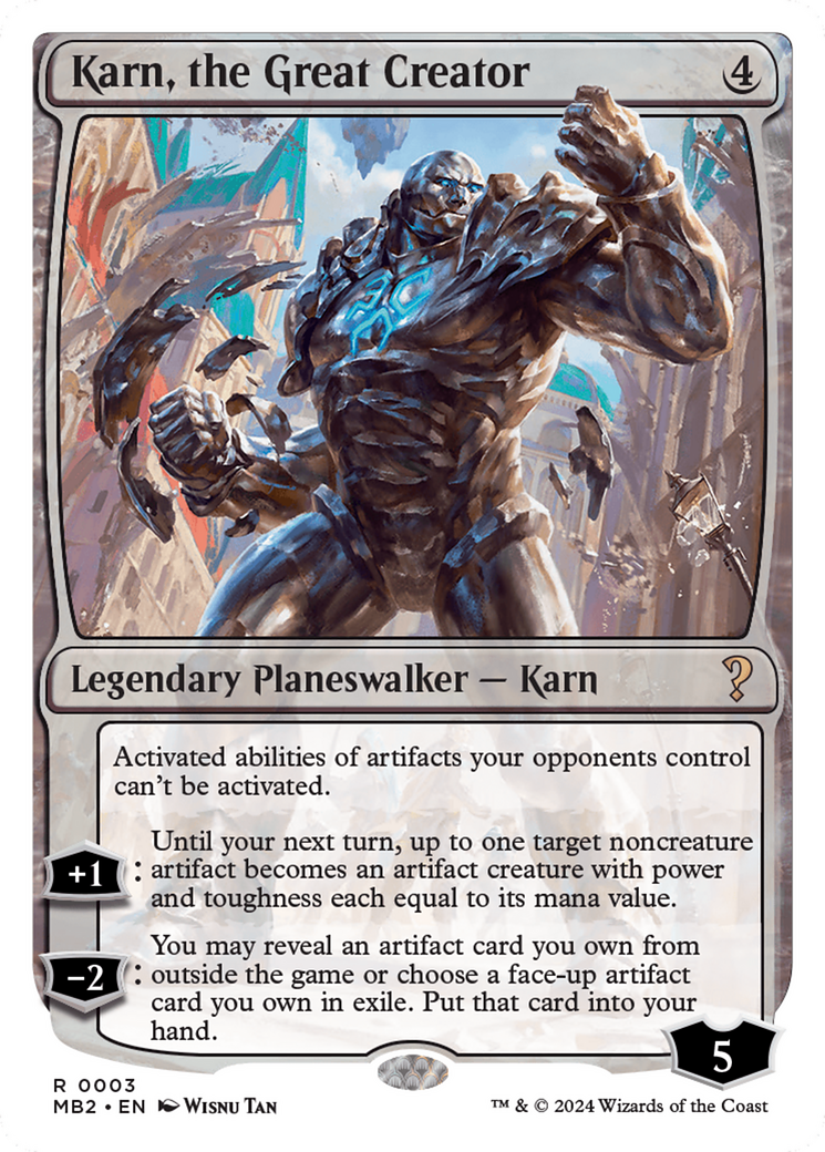 Karn, the Great Creator (White Border) [Mystery Booster 2] | Mindsight Gaming