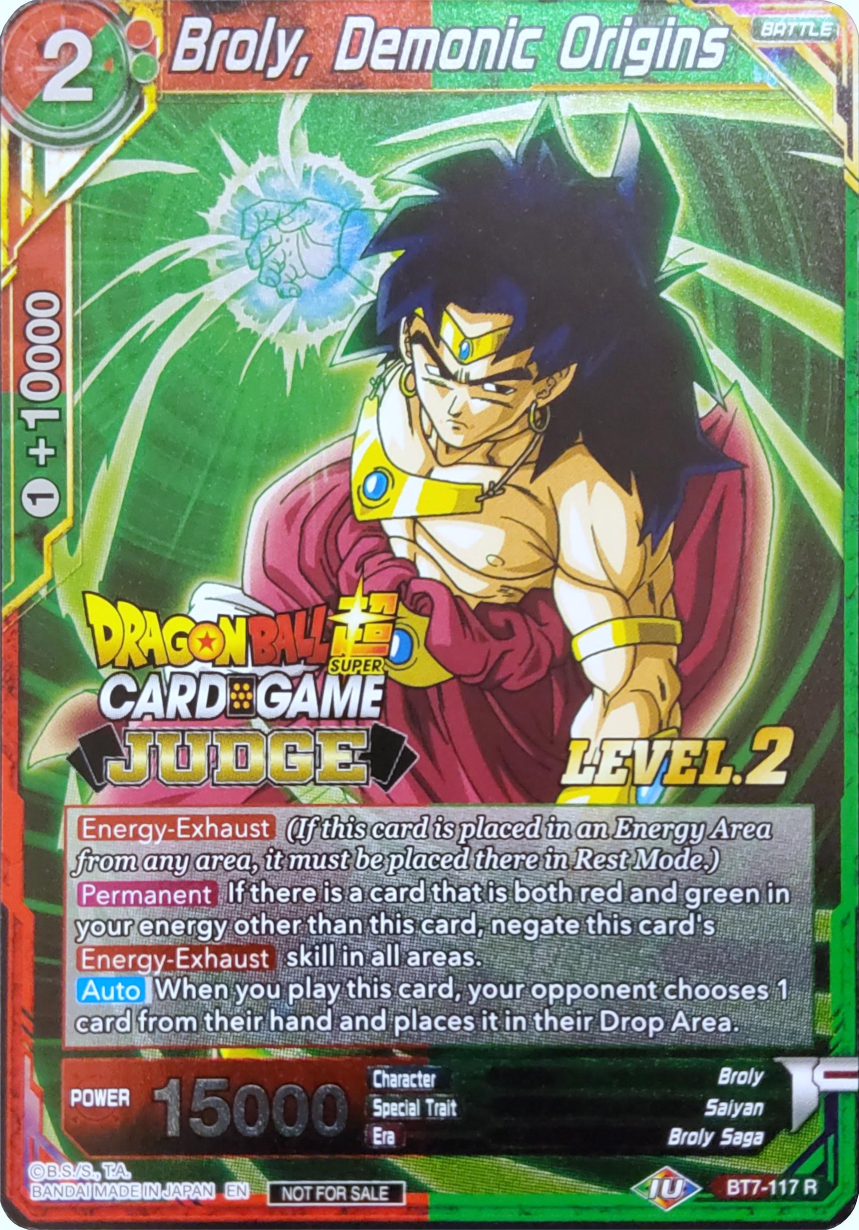 Broly, Demonic Origins (Level 2) (BT7-117) [Judge Promotion Cards] | Mindsight Gaming