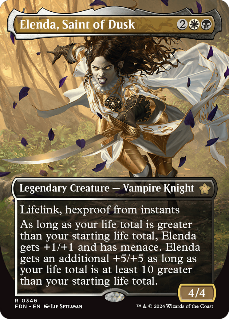 Elenda, Saint of Dusk (Borderless) [Foundations] | Mindsight Gaming