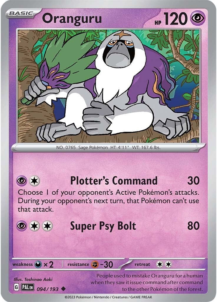 Oranguru (094/193) [Scarlet & Violet: Paldea Evolved] | Mindsight Gaming