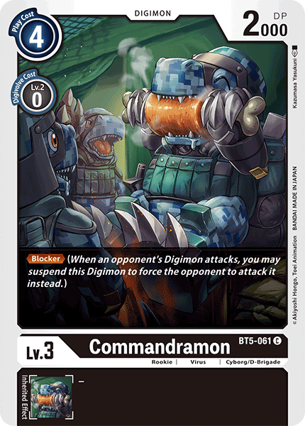 Commandramon [BT5-061] [Battle of Omni] | Mindsight Gaming