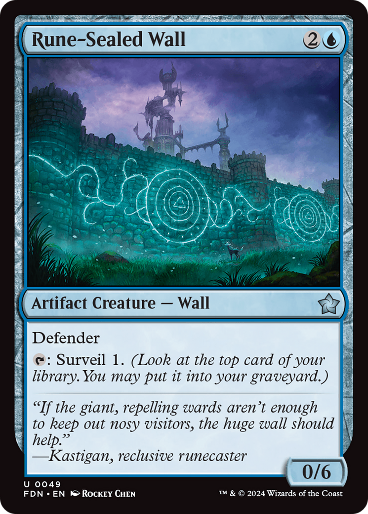 Rune-Sealed Wall [Foundations] | Mindsight Gaming