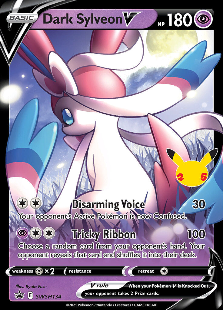 Dark Sylveon V (SWSH134) (Jumbo Card) [Sword & Shield: Black Star Promos] | Mindsight Gaming