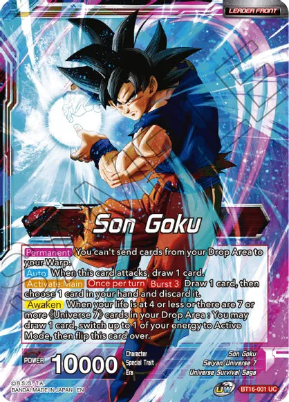 Son Goku // Son Goku, Supreme Warrior (BT16-001) [Realm of the Gods] | Mindsight Gaming