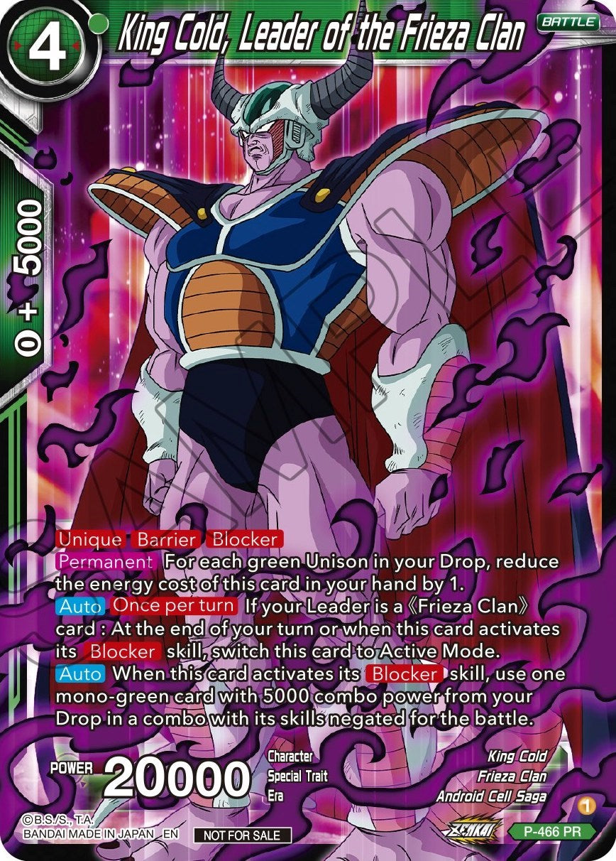 King Cold, Leader of the Frieza Clan (Z03 Dash Pack) (P-466) [Promotion Cards] | Mindsight Gaming