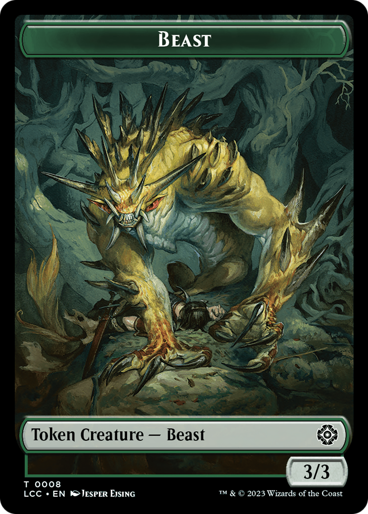 Beast // Merfolk (0003) Double-Sided Token [The Lost Caverns of Ixalan Commander Tokens] | Mindsight Gaming