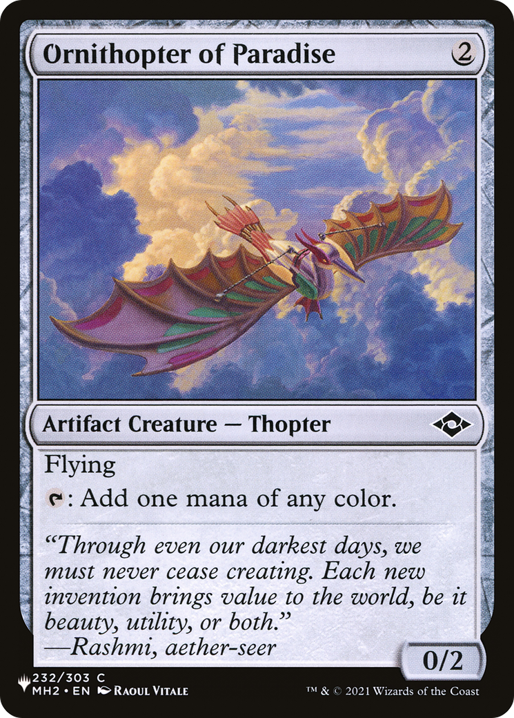 Ornithopter of Paradise [The List Reprints] | Mindsight Gaming