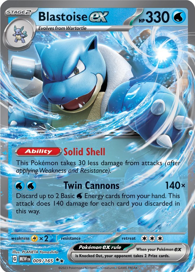 Blastoise ex (009/165) [Scarlet & Violet 151] | Mindsight Gaming