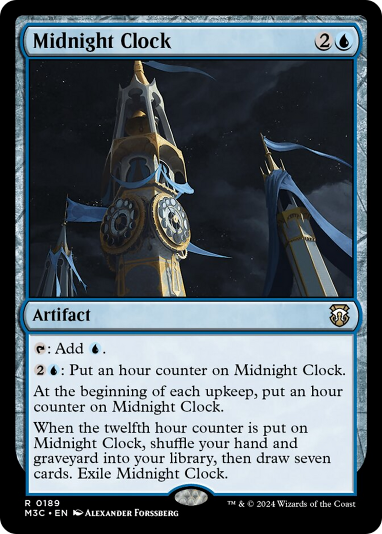 Midnight Clock (Ripple Foil) [Modern Horizons 3 Commander] | Mindsight Gaming