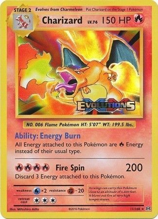 Charizard (11/108) (XY Evolutions Prerelease) [XY: Black Star Promos] | Mindsight Gaming