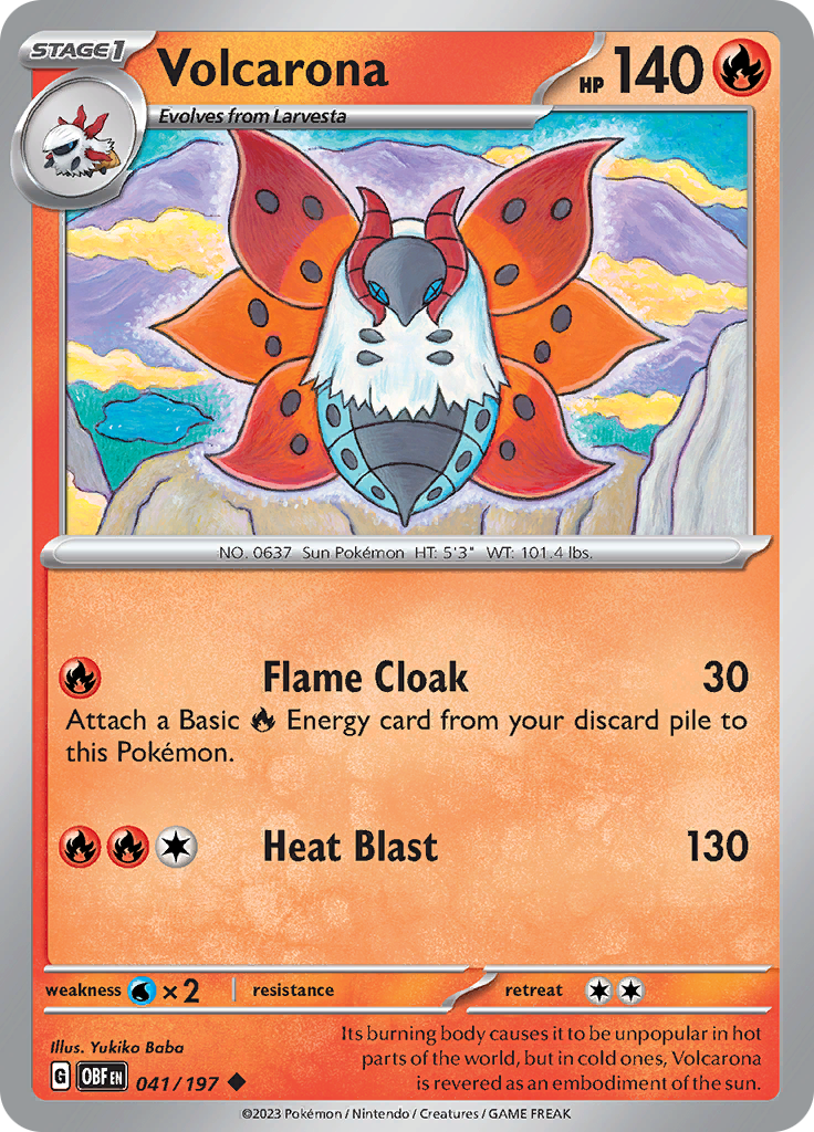 Volcarona (041/197) [Scarlet & Violet: Obsidian Flames] | Mindsight Gaming