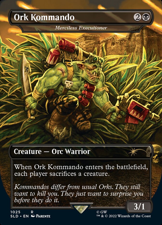 Ork Kommando - Merciless Executioner (Borderless) [Secret Lair Drop Series] | Mindsight Gaming