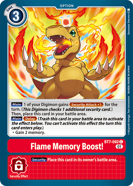 Flame Memory Boost! [BT7-092] [Next Adventure] | Mindsight Gaming