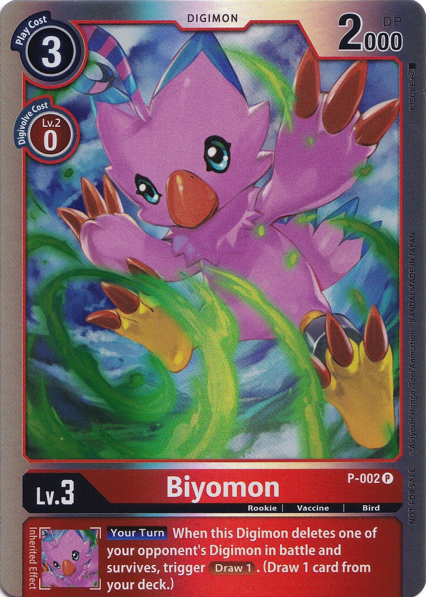 Biyomon [P-002] (Rainbow Foil) [Promotional Cards] | Mindsight Gaming