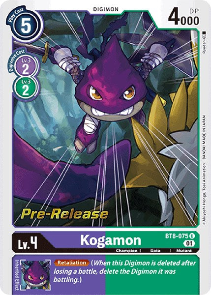 Kogamon [BT8-075] [New Awakening Pre-Release Cards] | Mindsight Gaming