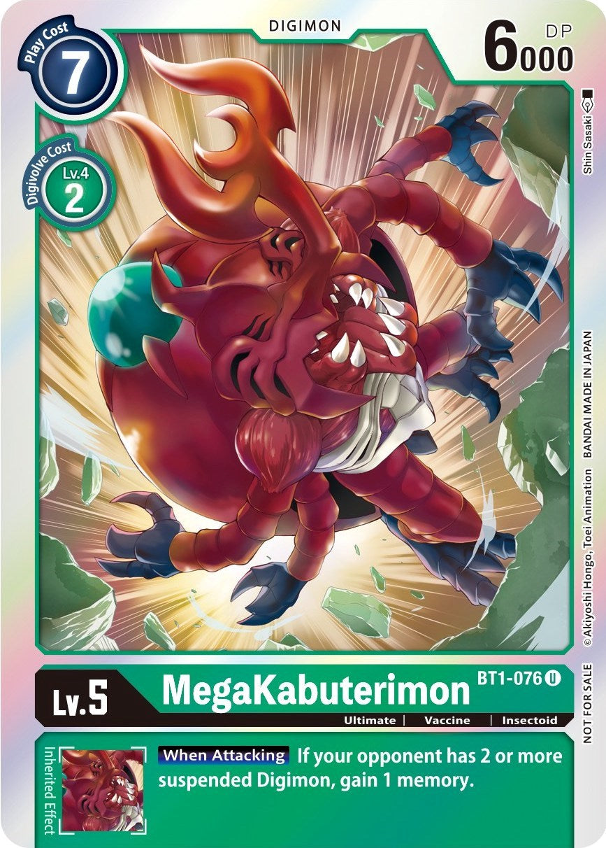 MegaKabuterimon [BT1-076] (Official Tournament Pack Vol. 6) [Release Special Booster Promos] | Mindsight Gaming