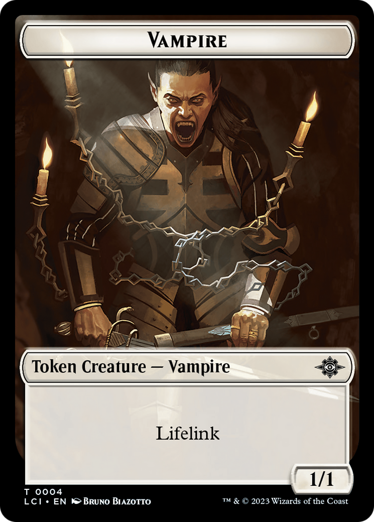 Vampire (0004) // Vampire Demon Double-Sided Token [The Lost Caverns of Ixalan Commander Tokens] | Mindsight Gaming