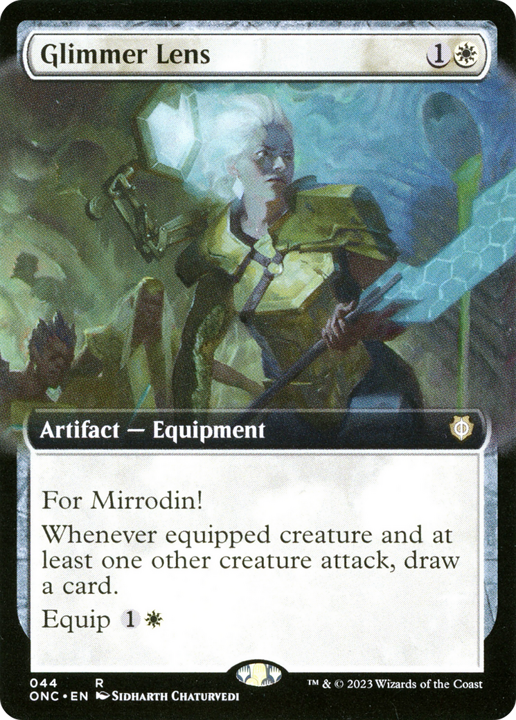 Glimmer Lens (Extended Art) [Phyrexia: All Will Be One Commander] | Mindsight Gaming