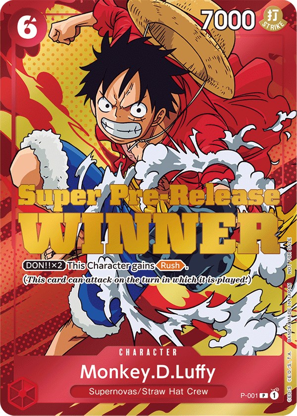 Monkey.D.Luffy (Super Pre-Release) [Winner] [One Piece Promotion Cards] | Mindsight Gaming